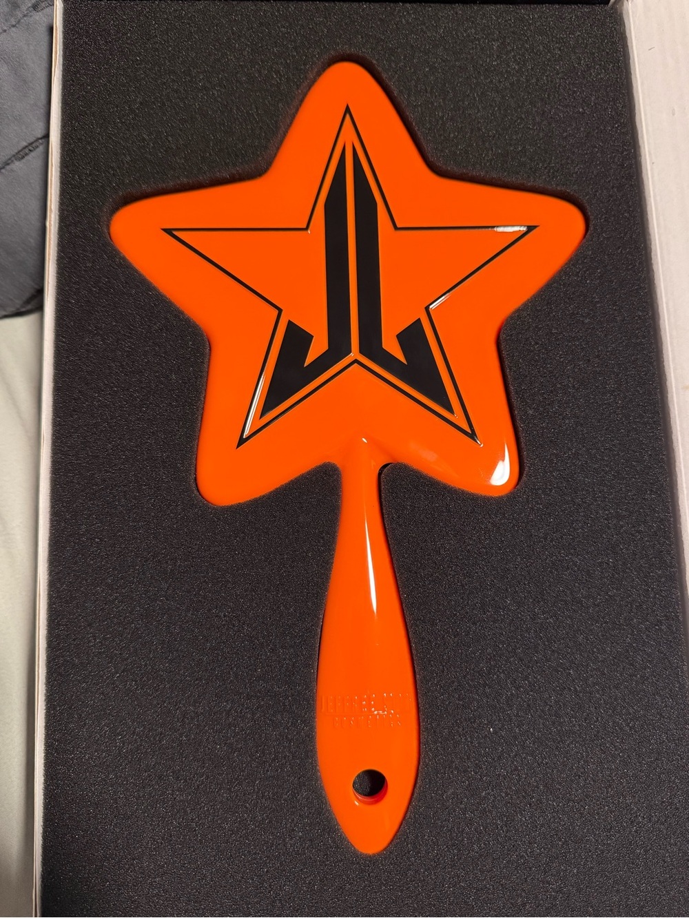 Jeffree Star 2020 Halloween Mystery box hand mirror, orange and black